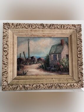 Vintage Coastal Oil Painting; Kennebunkport, ME